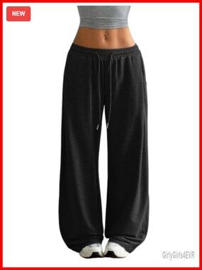 Zaful Sweatpants Drawstring Waist Baggy Jogging Pants Wide Leg